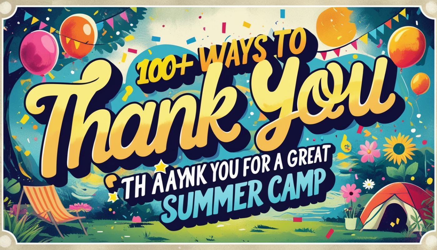 100+ Ways to Say “Thank You for a Great Summer Camp”