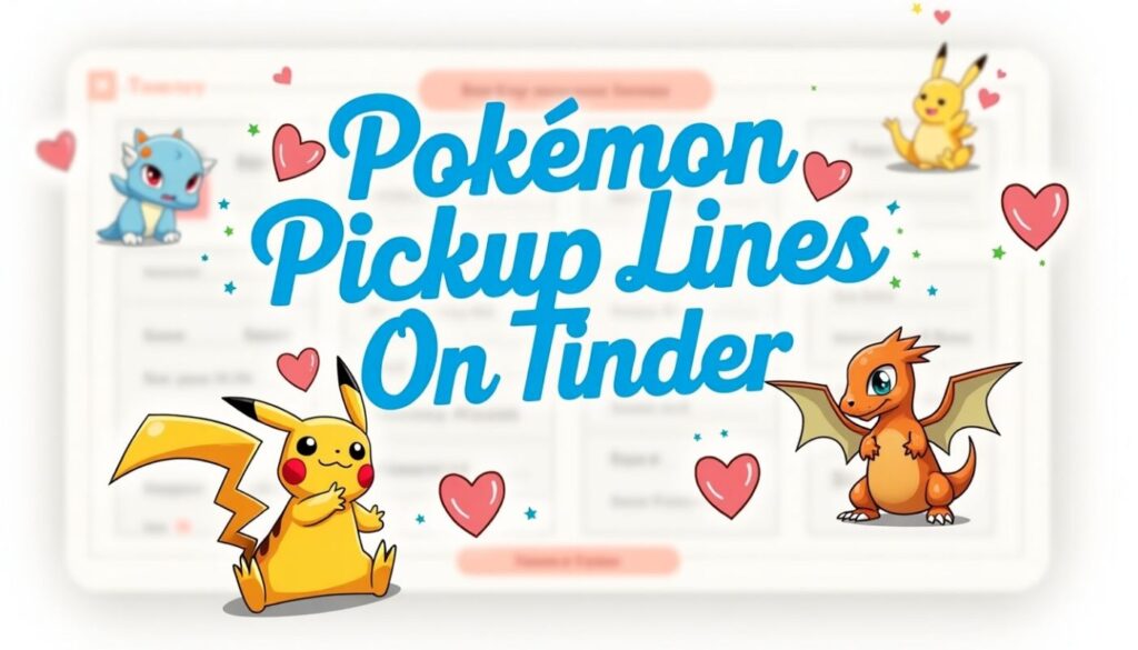 Pokémon Pickup Lines Tinder